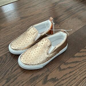 Gymboree gold slip on shoes